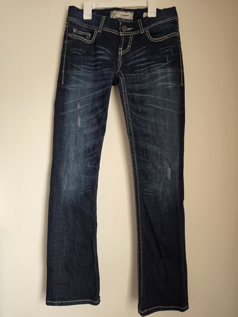BKE The Buckle Sabrina Dark Wash Boot Cut Jeans Size 27L